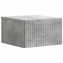 vidaXL Wall-Mounted Bedside Cabinet Concrete Grey 33 x 34.5 x 20 cm