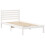 VidaXL vidaXL Bed Frame with Headboard White 75 x 190 cm Solid Pine Wood 6