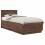 VidaXL vidaXL Bed Frame with Headboard Brown Oak 70 x 190 cm Engineered Wood 5
