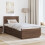 VidaXL vidaXL Bed Frame with Headboard Brown Oak 70 x 190 cm Engineered Wood 6
