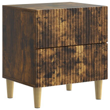 vidaXL Bedside Cabinet Smoked Oak 43 x 34.5 x 48 cm Engineered Wood