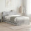 VidaXL vidaXL Bed Frame with Storage with Headboard Concrete Grey 80 x 200 cm 1