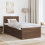 VidaXL vidaXL Bed Frame with Headboard Brown Oak 75 x 190 cm Engineered Wood 7