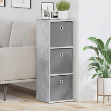 vidaXL Sideboard with Drawer Concrete Grey 30.5 x 27 x 84.5 cm