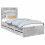 VidaXL vidaXL Bed Frame with Drawer Concrete Grey 75 x 190 cm Engineer Wood 3