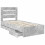 VidaXL vidaXL Bed Frame with Drawer Concrete Grey 75 x 190 cm Engineer Wood 5