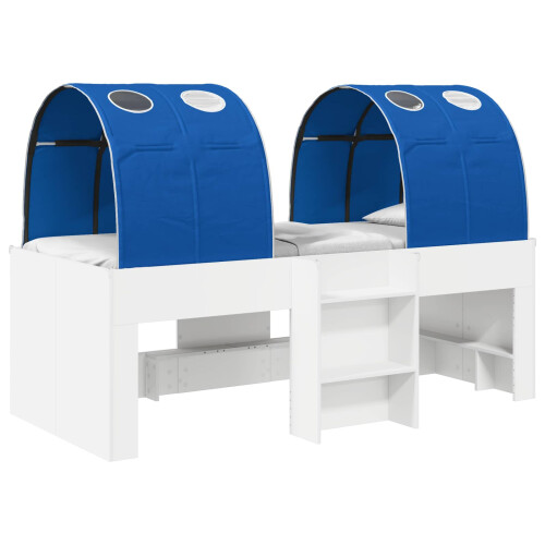 VidaXL vidaXL Bed with Tunnel 4 pcs White and Blue Engineered Wood 1