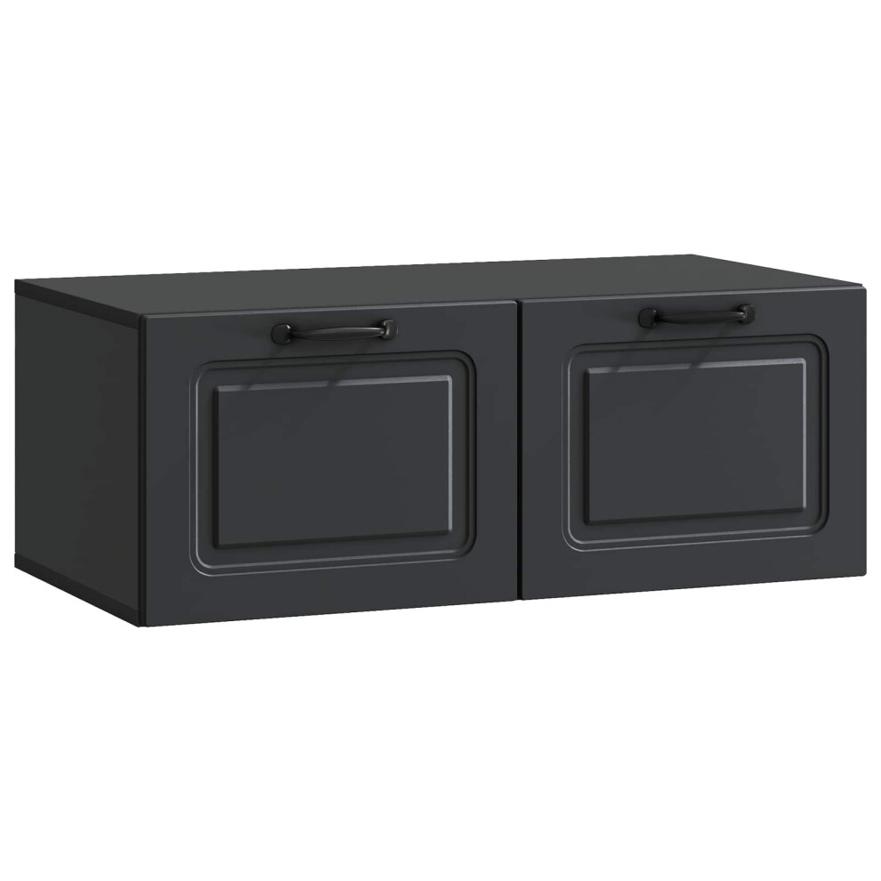 Vidaxl Wall-Mounted Tv Cabinet Black 78.5 X 41 X 30 Cm Engineered Wood