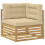 VidaXL vidaXL Outdoor-Sofagarnitur 6 stk. Weiß und Beige Polyester 5