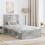 VidaXL vidaXL Bed Frame Concerte Grey 90 x 190 cm Solid Pine Wood 4