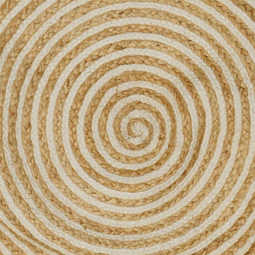 VidaXL vidaXL Area Rugs White Ø 180 cm Jute 1