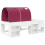 VidaXL vidaXL Bed Frame with Tunnel 3 pcs White and Red Engineered Wood 3