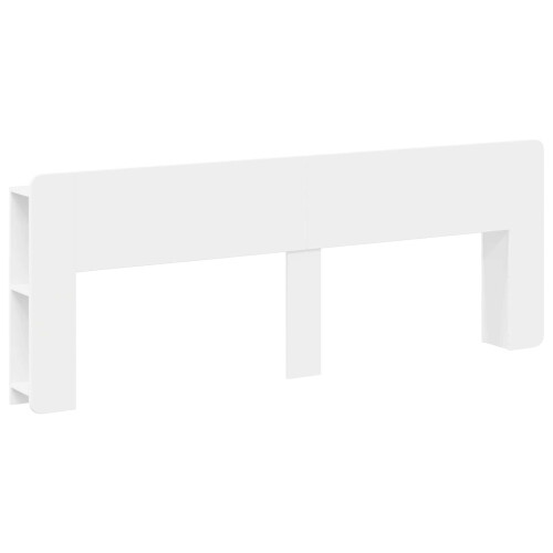 VidaXL vidaXL Headboard Cabinet with Storage White Engineered Wood 1