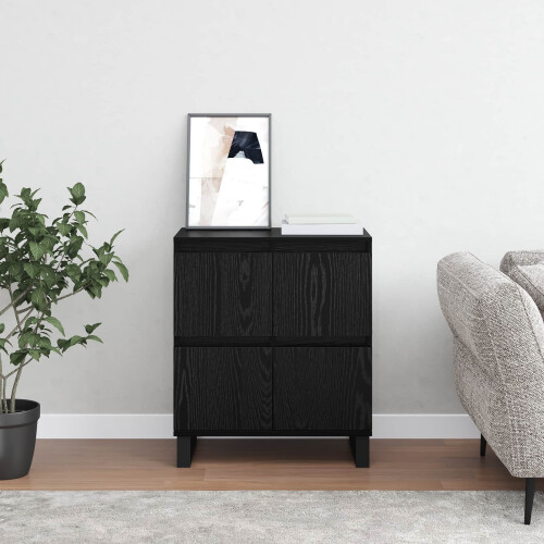 VidaXL vidaXL Sideboard Black Oak 60 x 35 x 70 cm 2