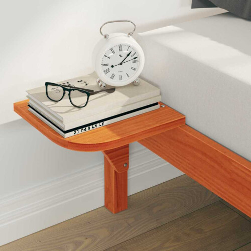 VidaXL vidaXL Bed Frame with Side Tables Wax Brown 200 x 210 cm 2