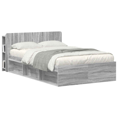 VidaXL vidaXL Headboard Cabinet with Storage Grey Sonoma Engineered Wood 2
