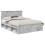 VidaXL vidaXL Bed Frame Concerte Grey 150 x 200 cm Solid Pine Wood 3