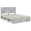 VidaXL vidaXL Bed Frame Concerte Grey 150 x 200 cm Solid Pine Wood 4
