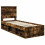 VidaXL vidaXL Bed Frame with Headboard Smoked Oak 75 x 190 cm Solid Pine Wood 4