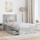 VidaXL vidaXL Bed Frame Concrete Grey and Silver 75 x 190 cm Engineered Wood 4