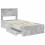 VidaXL vidaXL Bed Frame Concrete Grey and Silver 75 x 190 cm Engineered Wood 5