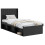 VidaXL vidaXL Bed Frame with Storage and Headboard Black 90 x 190 cm 3
