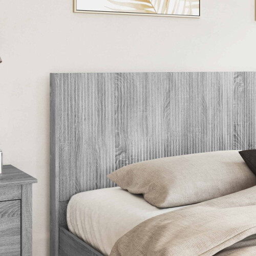 VidaXL vidaXL Bed Frame with Storage and Headboard Grey Sonoma 200 x 200 cm 2
