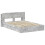 VidaXL vidaXL Bed Frame with Storage with Drawer Concrete Grey 150 x 200 cm 4