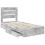VidaXL vidaXL Storage Bed Concrete Grey 90 x 190 cm Engineered Wood 5