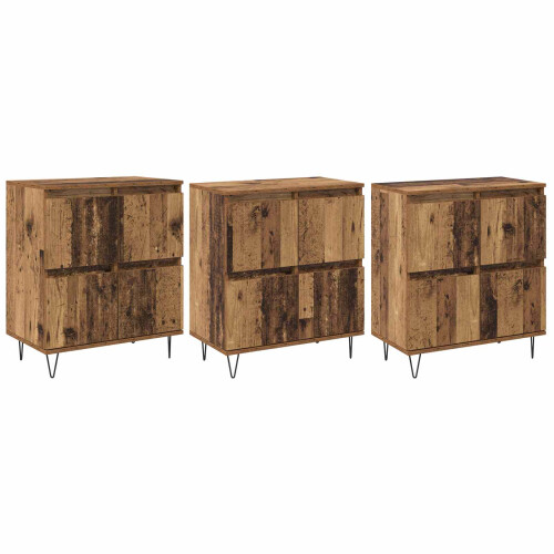 VidaXL vidaXL Sideboards 3 pcs Old Wood 1