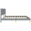 VidaXL vidaXL Bed Frame with Headboard Light Grey 180 x 200 cm Fabric 3