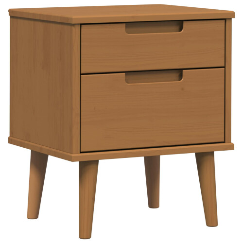 VidaXL vidaXL Bedside Cabinet Caramel 40 x 35 x 48 cm Solid Pine Wood 1