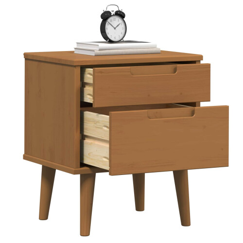 VidaXL vidaXL Bedside Cabinet Caramel 40 x 35 x 48 cm Solid Pine Wood 2