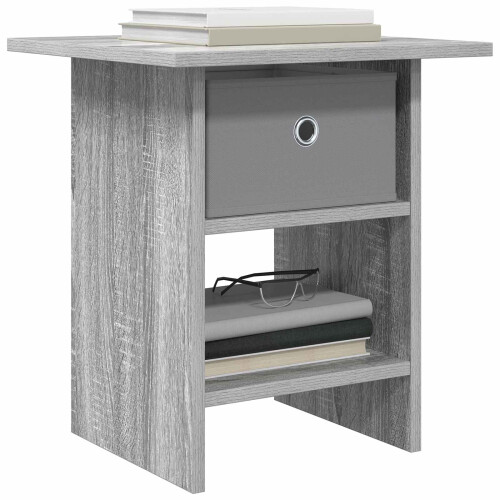 VidaXL vidaXL Bedside Table Grey Sonoma 41 x 40 x 45 cm Engineered Wood 2