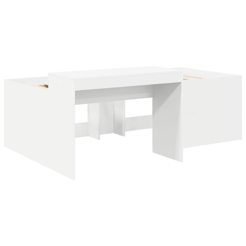 VidaXL vidaXL Bed Frame with Tunnel 3 pcs White and Red Engineered Wood 2