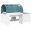 VidaXL vidaXL Kids'High Bed Frame with Desk White and Light Blue 3