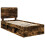VidaXL vidaXL Bed Frame with Headboard Smoked Oak 75 x 190 cm Solid Pine Wood 4