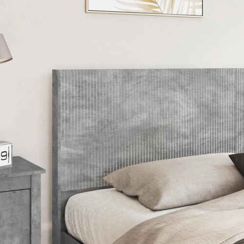 VidaXL vidaXL Bed Frame with Storage and Headboard Concrete Grey 200 x 200 cm 2