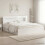 VidaXL vidaXL Headboard Cabinet with Storage High Gloss White Engineered Wood 4