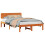 VidaXL vidaXL Bed Frame with Headboard Wax Brown 120 x 190 cm Solid Pine Wood 2