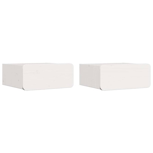 VidaXL vidaXL Bedside Table 2 pcs White 39 x 34 x 16.5 cm Solid pine wood 2