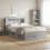 VidaXL vidaXL Headboard Cabinet with Storage Grey Sonoma Engineered Wood 4
