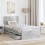 VidaXL vidaXL Bed Frame with Drawer Concrete Grey 90 x 190 cm Engineered Wood 4