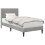 VidaXL vidaXL Bed Frame with Headboard Light Grey 90 x 190 cm Velvet 3
