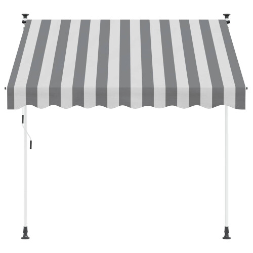 VidaXL vidaXL Manuell einziehbare Markise Anthrazit und Weiß 150 cm 1