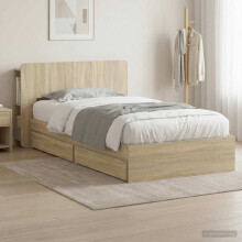 vidaXL Bed Frame with Storage Sonoma Oak 90 x 190 cm Engineered Wood