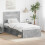VidaXL vidaXL Bed Frame Concerte Grey 90 x 190 cm Solid Pine Wood 1