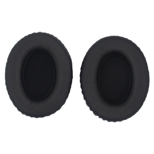 Premium 90x70mm Oval Protein Leather Earpads - Black (2 Pack)