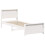 VidaXL vidaXL Bed Frame with Headboard White 90 x 190 cm Engineered Wood 4