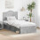 VidaXL vidaXL Bed Frame Concerte Grey 75 x 190 cm Solid Pine Wood 1